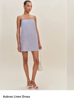reformation huckleberry linen dress REFORMATION Huckleberry Linen Dress In White Size 4 Orig. $178 NWT